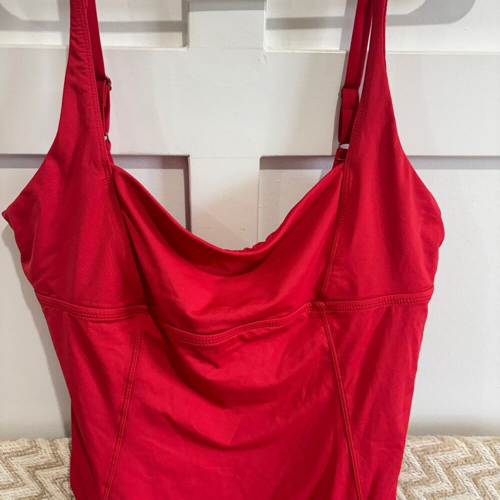 ANDIE Swim Havana One Piece Swimsuit Square Neck Cherry Red XXLT NWT - Picture 5 of 11